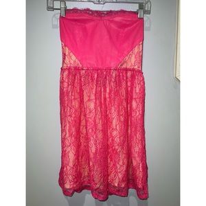 Lace strapless dress